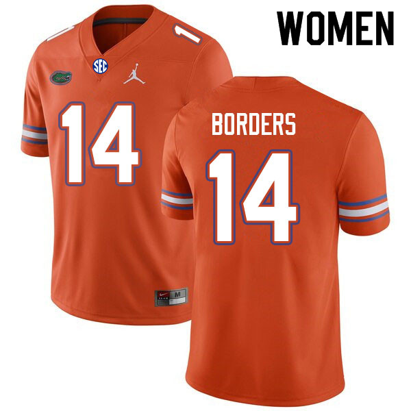 Women #14 Chief Borders Florida Gators College Football Jerseys Sale-Orange
